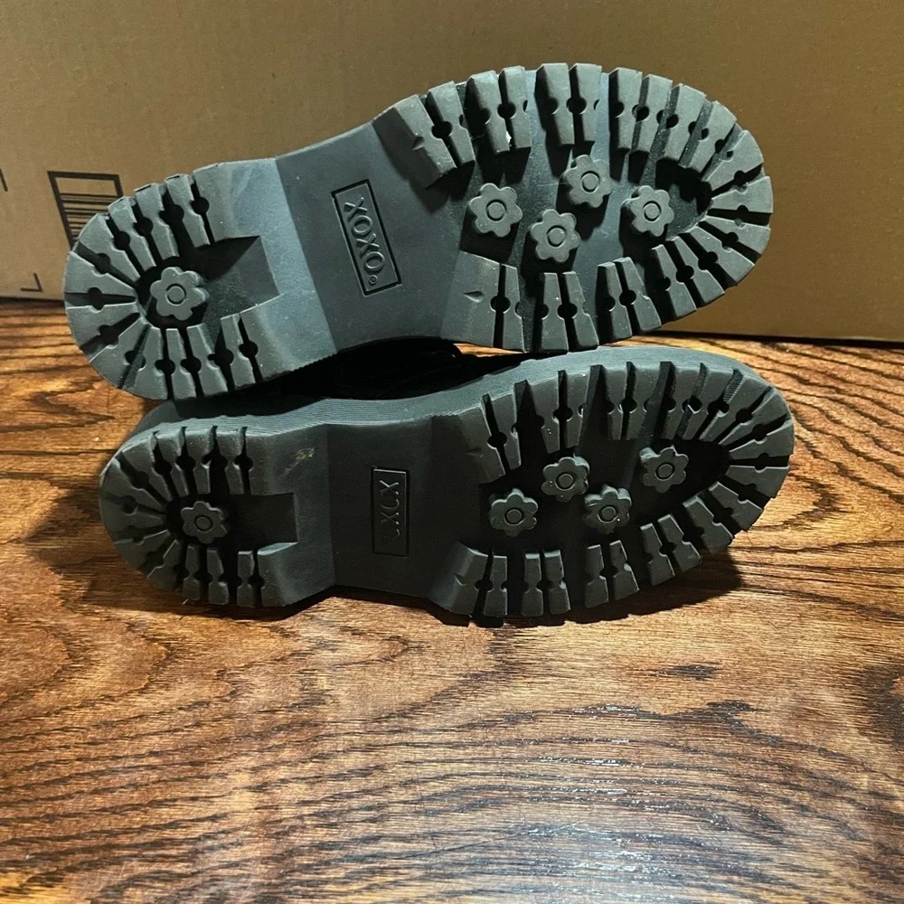 XOXO Womens Hailee Ankle Boot Combat Black 7 XO222590 - Picture 5 of 8